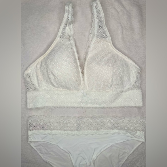 Women's Wireless Bra & Panty Set Size Large Ambrielle Removable Pads - Picture 2 of 13